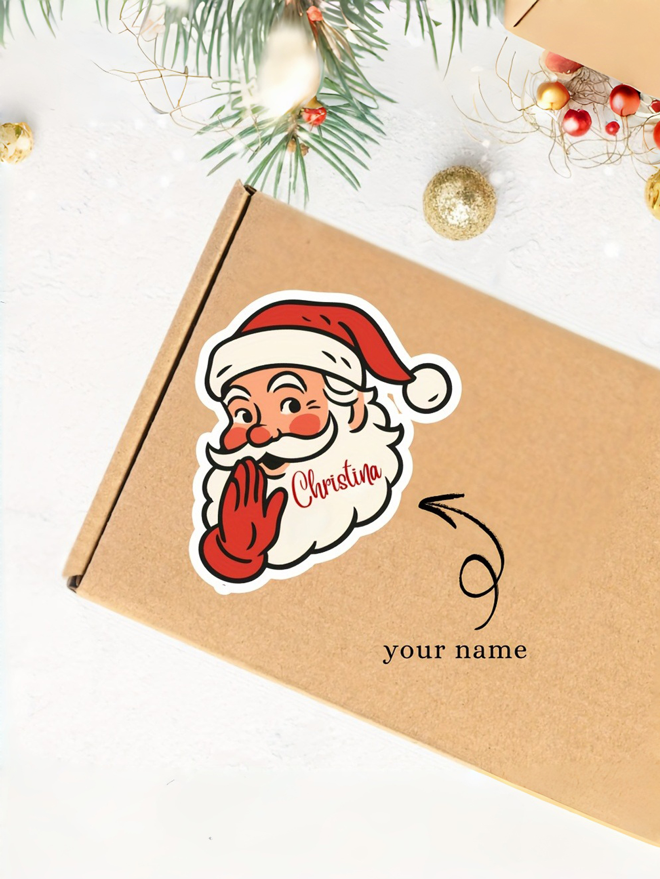 Custom Santa Claus Gift Stickers